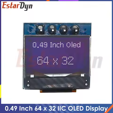 0.49 Inch OLED Display LCD Module White 0.49" Screen 64x32 I2C IIC Interface SSD1306 Driver for AVR