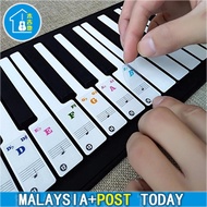 piano sticker Keyboards colourful Transparent & Black keys Removable Piano Stickers 49/61/76/88 Key