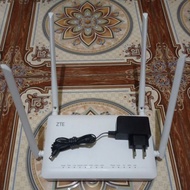 ONT ONU MODEM ROUTER ZTE F6600P PREMIUM 4 ANTENNA WIFI 6 DUAL BAND PORT biru + ADAPTOR