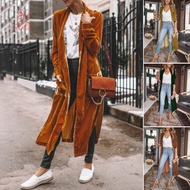 fulaide- Women Coat Women Cardigan Coat Stylish Women's Velvet Cardigan Coat Trendy Mid-length Outer