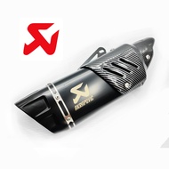 Muffler Akra R1M Universal 51mm Ekzos Tabung Black Exhaust R25 MT25 R15 MT15 Ninja250 Duke NS200 Pul