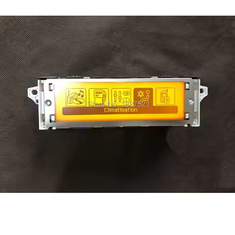Original Quality Yellow Screen 5 Menu USB Dual-zone Air Bluetooth Display monitor 12 pin for Peugeot