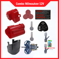 Combo Vỏ mạch pin Milwaukee 3S1P 10.8V - 12V Li-ion mạch nhận sạc zin