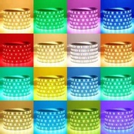 LED 5050/60 AC220 -240V RGB STRIP LIGHT CHANGING COLOUR STRIP LIGHT