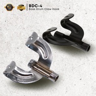 Chrome Bass Drum Claw Hook - BDC-4 / BDC4 (Chrome / Black )