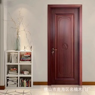 Pintu bilik gaya Cina moden yang disesuaikan, set lengkap pintu kayu asli, kayu padu tahan tekanan, 