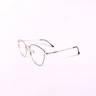 馬內的沙龍提筆│鈦金屬縷空貓眼鏡框UV400濾藍光眼鏡