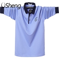 เสื้อยืดเสื้อโปโลแขนยาว VSheng สำหรับไซส์ใหญ่สำหรับผู้ชาย M ไป6XL