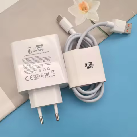 HUAWEI 100W Charger EU SuperCharge PD/QC 3.0 2 Ports Quick Charge For Nova 15 14 13 12 11 Pura 90 80