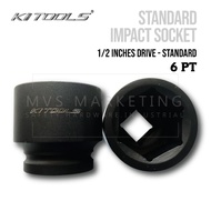 【1/2" x 8mm - 27mm】KI TOOLS IMPACT SOCKET 1/2 INCH DR. STD. LENGTH – 6PT / BOX SOCKET