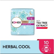 Kotex Herbal Cool Overnight Wing Pad 32cm (10 pcs)👉Mfg:2/24