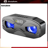 BUR_ Wireless Bluetooth-compatible Audio Double Speaker with LED Display FM Radio Alarm Clock
