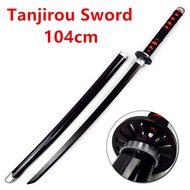 Zenitsu 104cm Demon Slayer Sword Weapon Thunder Sowrd Cosplay 1:1 Ninja Knife PU Prop Kimetsu no Yai