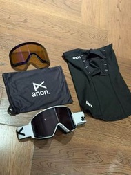 Burton Anon M4 白武士 專業滑雪鏡 球面防霧鏡片