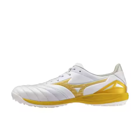 Mizuno Morelia Neo 4 PRO AS Men's Soccer Cleats – White/Gold, Non-Slip Outsole, Durable Build, Styli