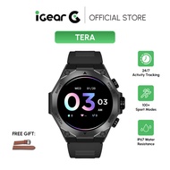 iGear Tera Smartwatch For Your Fitness - Black [Free Strap] IGTE02