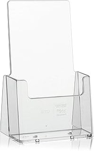 taymar C110 Flyer Stand, Brochure Holder, Leaflet Stand, DIN Long (DL) Transparent Set of 2