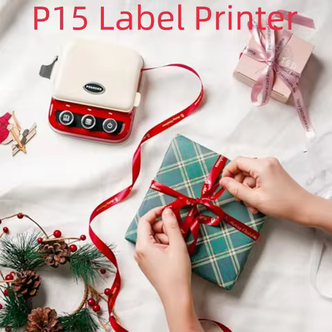 Phomemo P15 Label Printer Gift Label Printer Ribbon Label Printer Bluetooth-enabled Printing Recharg