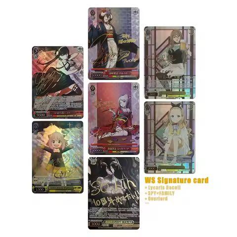 Diy Homemade LYCORIS RECOIL SPY FAMILY OVERLORD Japanese Anime Character Collection Card Toys Gift