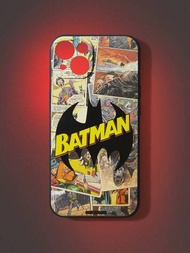 Batman X ROMWE 1入組女性字母人像圖案熱塑性聚氨酯手機外殼適用於iPhone