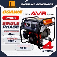 M.Machinery OGAWA GW1800 Gasoline Generator With AVR System | GW Series | 1.1KW | 4-Stroke Engine He