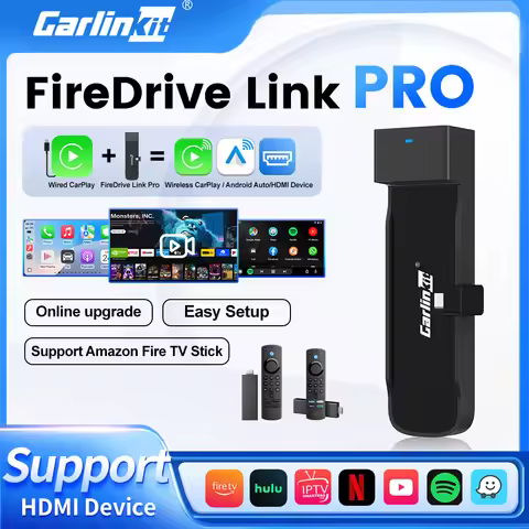 NEW Carlinkit Support Fire TV Stick Converter CarPlay To HDMI Car Adapter Wireless Carplay Android A