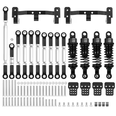 For MN99S RC MN D90 Upgrades Mount Holder Shock Absorber Sets for Metal Chassis Link Rod Pull Rod Ca