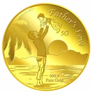 999.9 Pure Gold | 5g Father's Love Gold Medallion