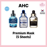 [AHC] Premium Mask (5 Sheets) - Premium Hydra Soother Skin Fit · Hydra Soother Cellulose · Black Tru