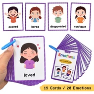 Daily Routines Life Cards Emotion Flash Cards Chinese English Early Learning Cards Teaching Aids