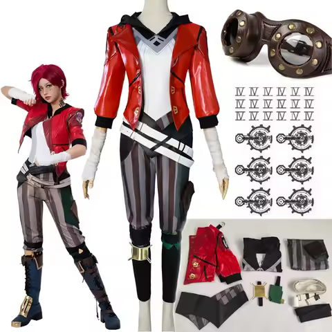 Arcane 2 League of Legends LOL Arcane Vi Game Cosplay Costume Anime LOL Arcane Vi Cosplay Uniform Ca
