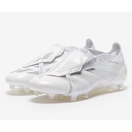 Football shoes predator elite FG foldover tongue white men's soccer shoes with box R2I9
