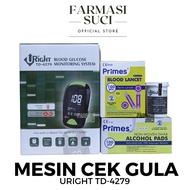 Blood Sugar Test URIGHT - Mesin Alat Cek Check Kencing Manis Glucometer Blood Glucose Monitoring Set