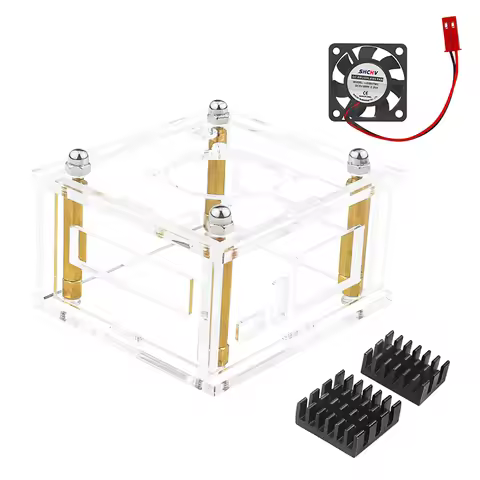 Orange Pi Zero 3 Acrylic Case Optional Cooling Fan Heatsink Active Passive Cooler Transparent Shell 