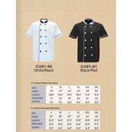 LEFONSE Multipurpose Chef Uniform Kitchen Helper Jacket Viscose Cotton 200gsm - BLACK & WHITE - CU01