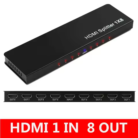 HDMI Splitter 4K 1X4 1X8 HDMI Distributor Splitter 1 in 4/8 out HDMI Amplifier Video Splitter 4K 30H