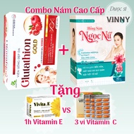 Premium Melasma Combo: 1 hour Ngoc Nu Red Ginseng + 1 hour Glutathione GOLD