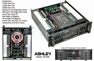 Power Ampli Amplifier ASHLEY PA1600 PA 1600 Subwoofer 3200 Watt ORI