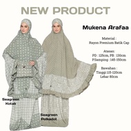 Mukena Dewasa Arafaa Batik Pekalongan Seagreen Rayon Premium Batik Cap
