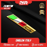 1PCS EMBLEM MADE IN ITALY 3D RAISED CAR MOTORCYCLE EMBLEM ITALIA NOT A ITALY MOTORCYCLE STICKER RAIS