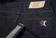 DOK KHUN DENIM 15oz ขาสั้น (ริมส้ม)