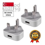 [SG FREE 🚚] 2X Universal USB UK Plug 3 Pin Wall Charger Adapter with USB Ports Travel Charger Charging for Phone (1 Port