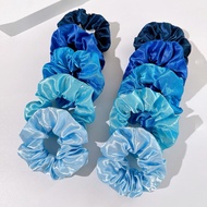 Blue tone scrunchies scrunchie hair tie woman