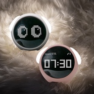 【qgnuaj】-For Home Digital LED Night Light Voice Controlled Light Multifunctional Child Alarm Clock C