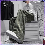 Pants green plaid pants loose