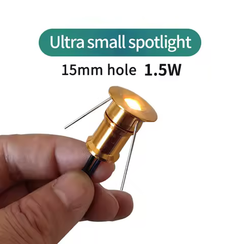 1.5W IP65 220V DC Mini Spotlight Jewelry Cabinet Showcase Bulb Deck LampStair Bathroom Sauna Spot Li