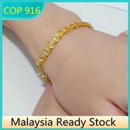 Emas 916 Original Lelong Rantai Tangan Bajet Emas 916 Tulen Gelang Emas Cop 916 Gelang Tangan Peremp