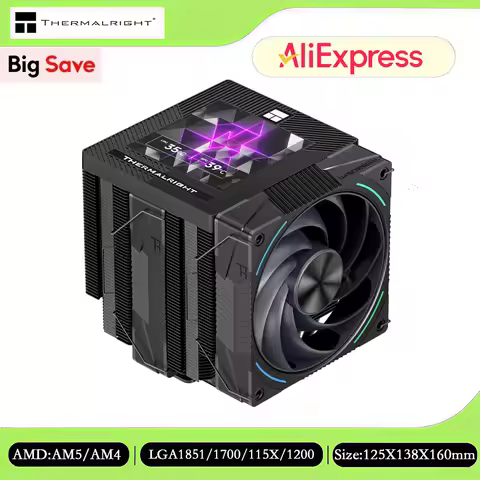 Thermalright PHANTOM SPIRIT 120 VISION EVO Computer Air Cooling Cpu Cooler, DIY Design/3.95-Inch Scr