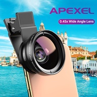 APEXEL Camera Phone 2in1 12.5X ro Mobile Lens 0.45X Wide Angle Camcorder Lenses For iPhone Samsung A