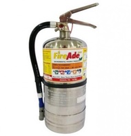 ถังดับเพลิงสแตนเลส Fire Rating 6A20B ดับไฟClass A B C D K ขนาด 10 ปอห์นยี่ห้อ FireAde2000 มาตรฐานUL